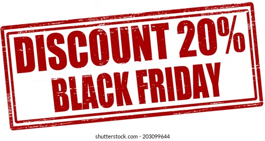 Stamp with word discount inside, vector illustration