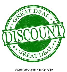 Stamp with word discount inside,vector illustration