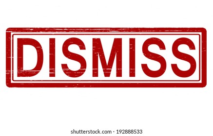 Stamp with word dismiss inside, vector illustration