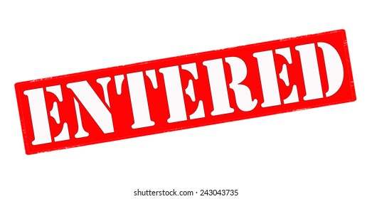 Stamp with word entered inside, vector illustration