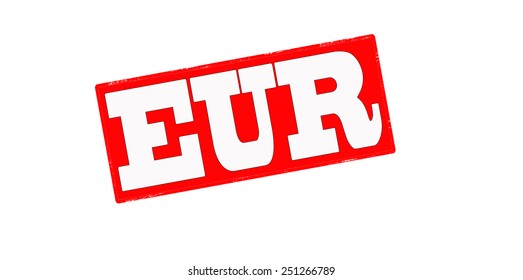 Stamp with word euro inside, vector illustration