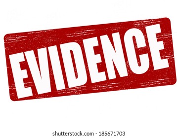 Stamp with word evidence inside,vector illustration