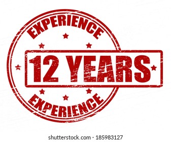 Stamp with word experience inside,vector illustration