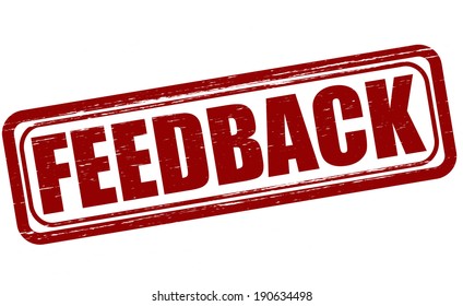 Stamp with word feedback inside, vector illustration