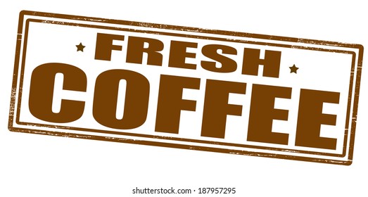 Stamp with word fresh inside, vector illustration