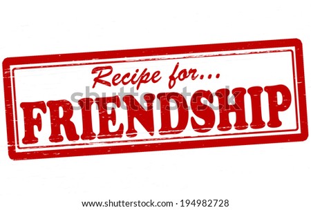Stamp with word frienship inside, vector illustration