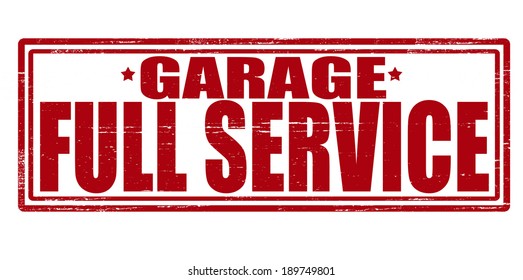 Stamp with word garage inside,vector illustration