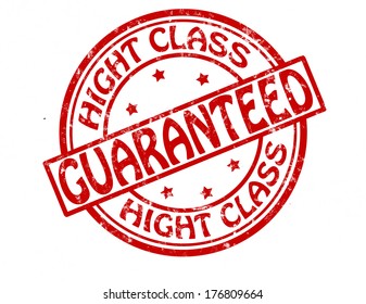 Stamp with word guaranteed inside,vector illustration