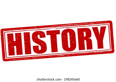 Stamp with word history inside, vector illustration