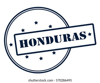 Stamp with word Honduras inside, vector illustration