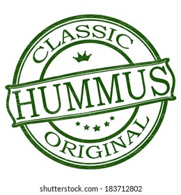 Stamp with word hummus inside,vector illustration
