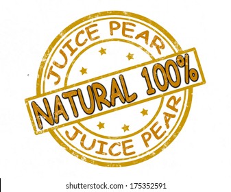 Stamp with word natural inside, vector illustration