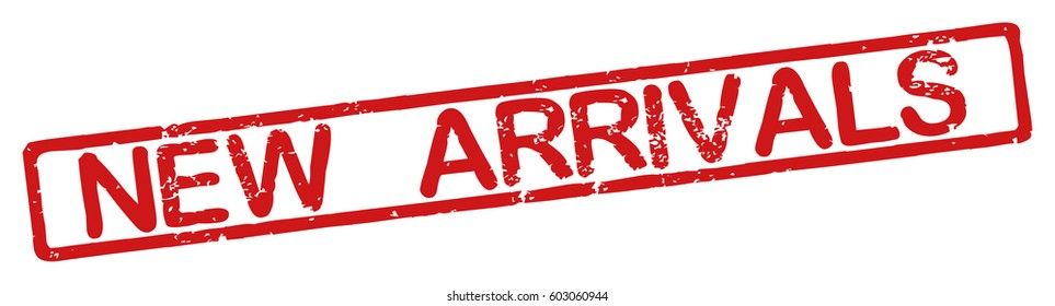 Stamp with word "new arrivals", grunge style, on white background