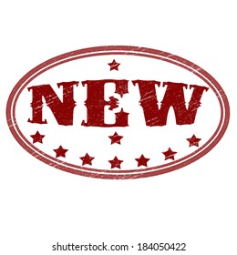 Stamp with word new inside,vector illustration