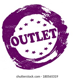 Stamp with word outlet inside,vector illustration