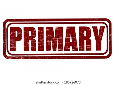 Stamp with word primary inside,vector illustration