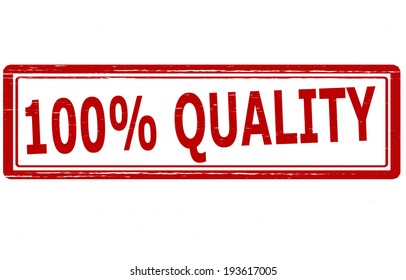 Stamp with word quality inside, vector illustration