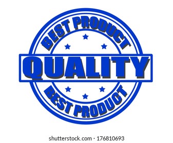 Stamp with word quality inside,vector illustration