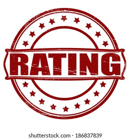 Stamp with word rating inside,vector illustration