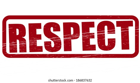 Stamp with word respect inside,vector illustration