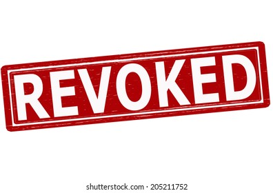 Stempel mit innerhalb des Wortes widerrufenem Wort, Vektorgrafik
