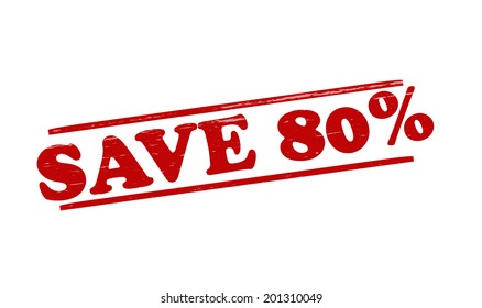 Stamp with word save  inside, vector illustration