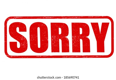 Stamp with word sorry inside,vector illustration