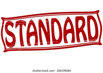 Stamp with word standard inside, vector illustration