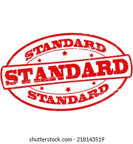 Stamp with word standard inside, vector illustration