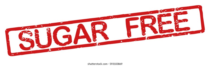 Stamp with word "sugar free", grunge style, on white background
