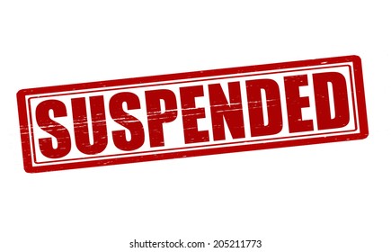 Stamp with word suspended inside, vector illustration