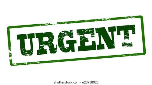 Stamp with word urgent inside, vector illustration