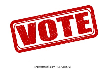 Stamp with word vote inside,vector illustration