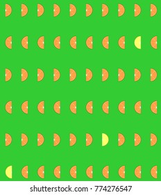 stamped fruit, lemon and orange background