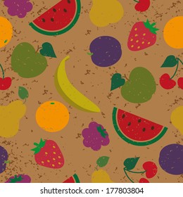 stamped fruits pattern
