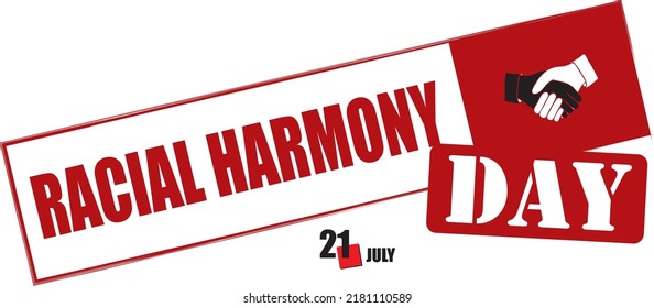 Stamped text for this july event - Racial Harmony Day