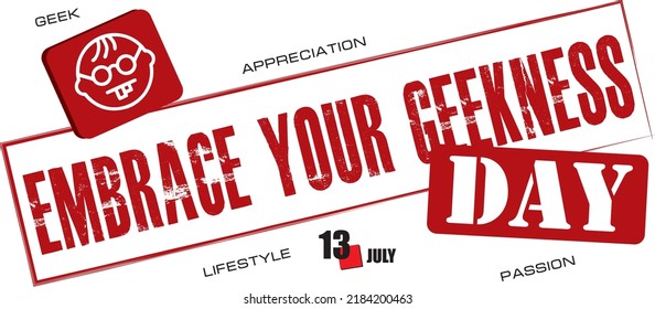 Texto marcado para este evento de julio - Abrace su Día de la Geekness