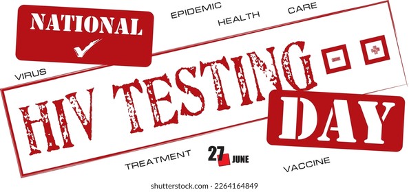 Stamped text for this june event - National HIV Testing Day