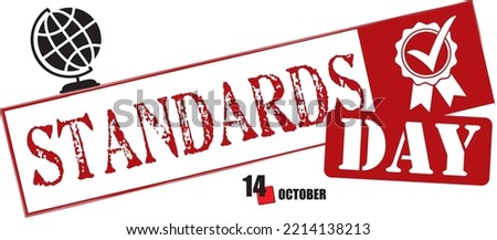 Stamped text for this October event - World Standards Day