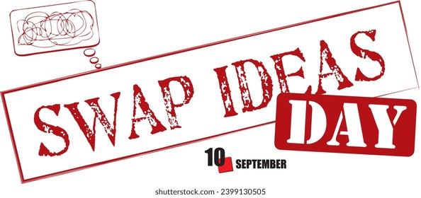 Stamped text for this September event - Swap Ideas Day