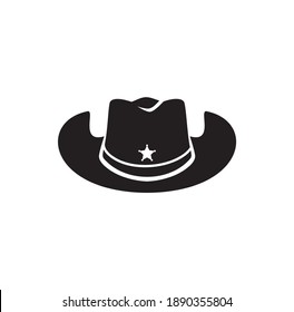 Stampede Cowboy hat icon vector isolated on white background. sheriff wear.