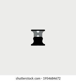 Icono plano de paro. Señal de sello. Sencillo símbolo de equipo de oficina. Elemento de diseño de logotipo. Impresión de camisetas. Vector para pegatinas.