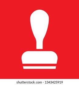 Stamper, seal icon, stock vector illustration, EPS10.