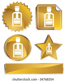 icono de la herramienta de estampado oro