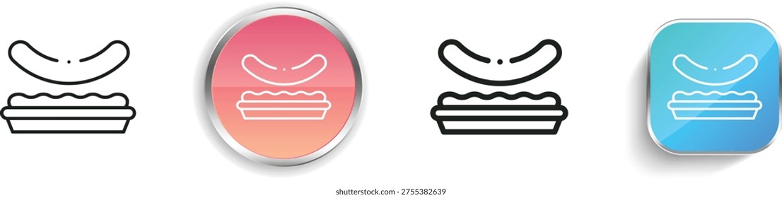 stamppot icon. Thin Linear, Regular and Button Style Design Isolated On White Background