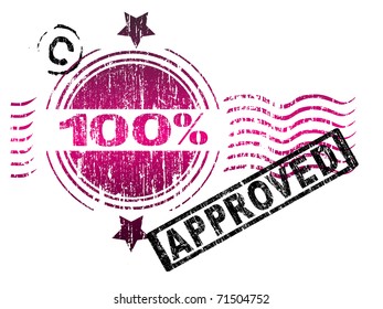 Stamps - 100% Approved. Letters have been uniquely designed and created by hand, with a grunge overlay
