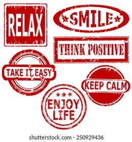 Stamps with advices on how to become successful