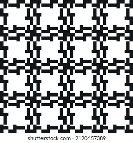 Stamps black pattern. Vector seamless shapes squares.