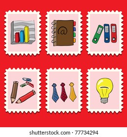 stamps collection - business set