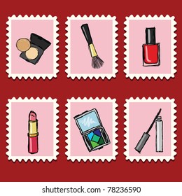 stamps collection - cosmetics set